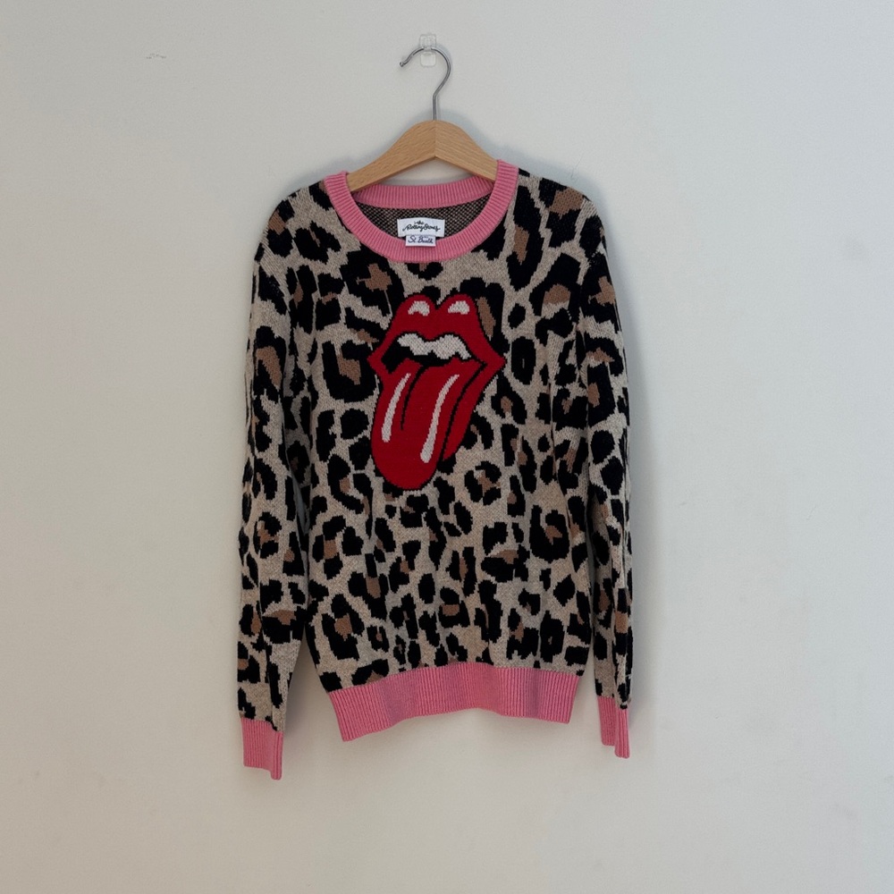 MC2 Saint Barth x Rolling Stones Leopard Wool Sweater Age 10 LIMITED EDITION